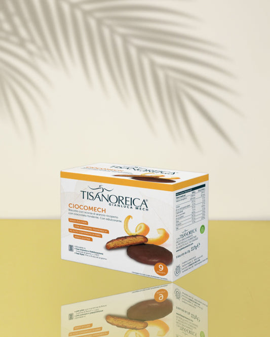 CIOCOMECH BISCOTTI CON SCORZE D’ARANCIA E CIOCCOLATO FONDENTE
